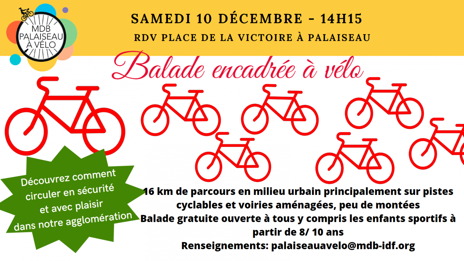 Balade pédagogique à vélo - Mieux se Déplacer à Bicyclette