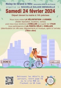 Affiche annonçant la balade à vélo