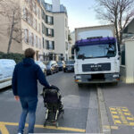 Rue école Saint Denis Boulogne avec Camion sur trottoir
