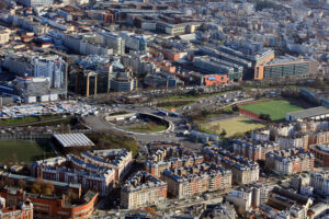 Photo de la porte de Montreuil vue du ciel. @DU Jacques Leroy Ville de Paris