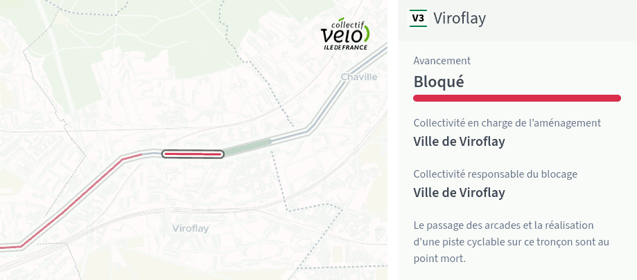 L'aménagement de la ligne V3 du VIF est bloqué à Viroflay